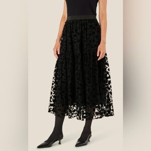 Masai Copenhagen Salome skirt black tulle with a classic woven pattern size XL